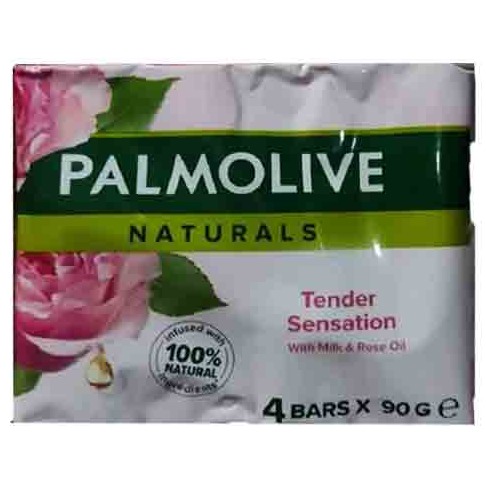 صابون پالمولیو PALMOLIVE Tender Sensation با روغن گل رز و شیر 4*90گرم