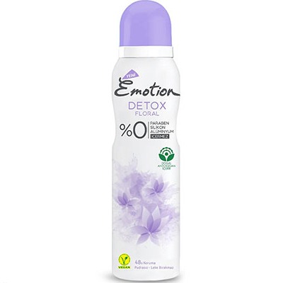 اسپری دئودرنت ایموشن مدل DETOX FLORAL حجم ۱۵۰میل