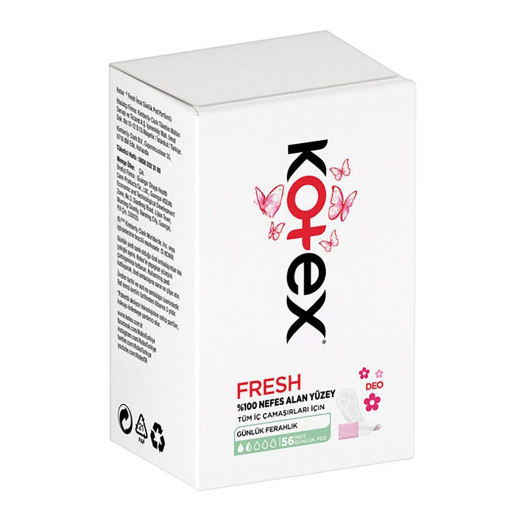 پد روزانه کوتکس مدل Fresh بسته ۵۶ عددی