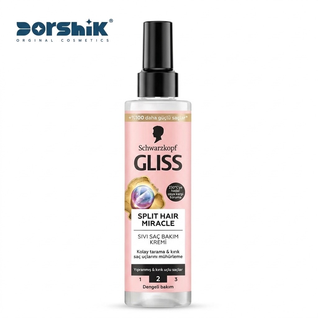 اسپری مو دو فاز گلیس مدل Split Hair مناسب موهای آسیب دیده و شکننده 200 میل