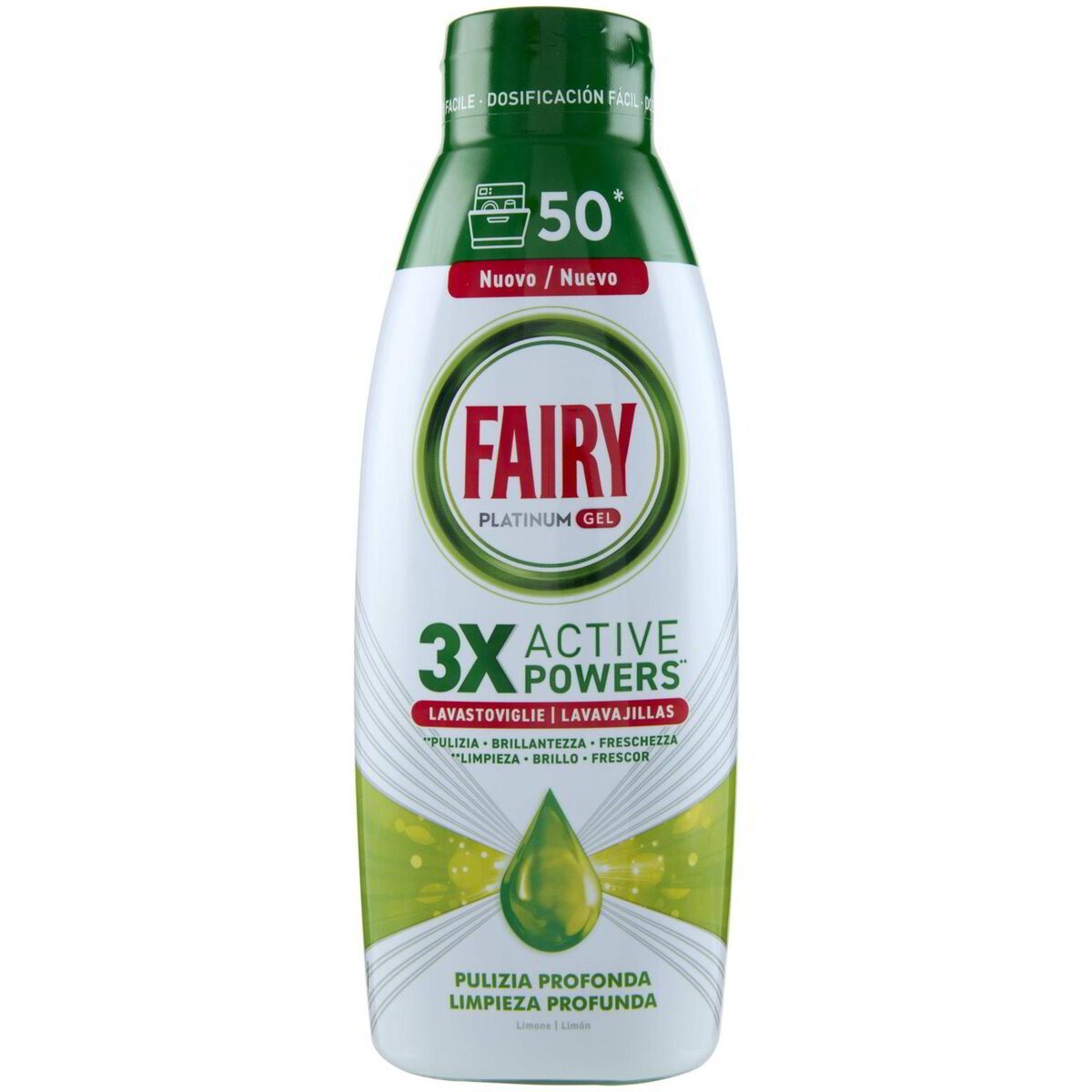ژل ظرفشویی فیری 900میل لیمویی پلاتنیمActive Powers