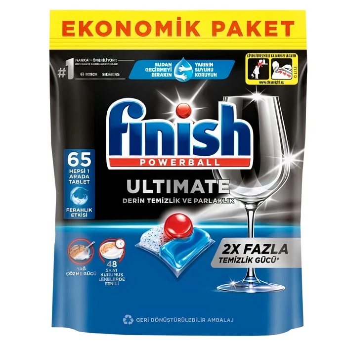 قرص ماشین ظرفشویی فینیش مدل Ultimate x2 بسته 65 عددی