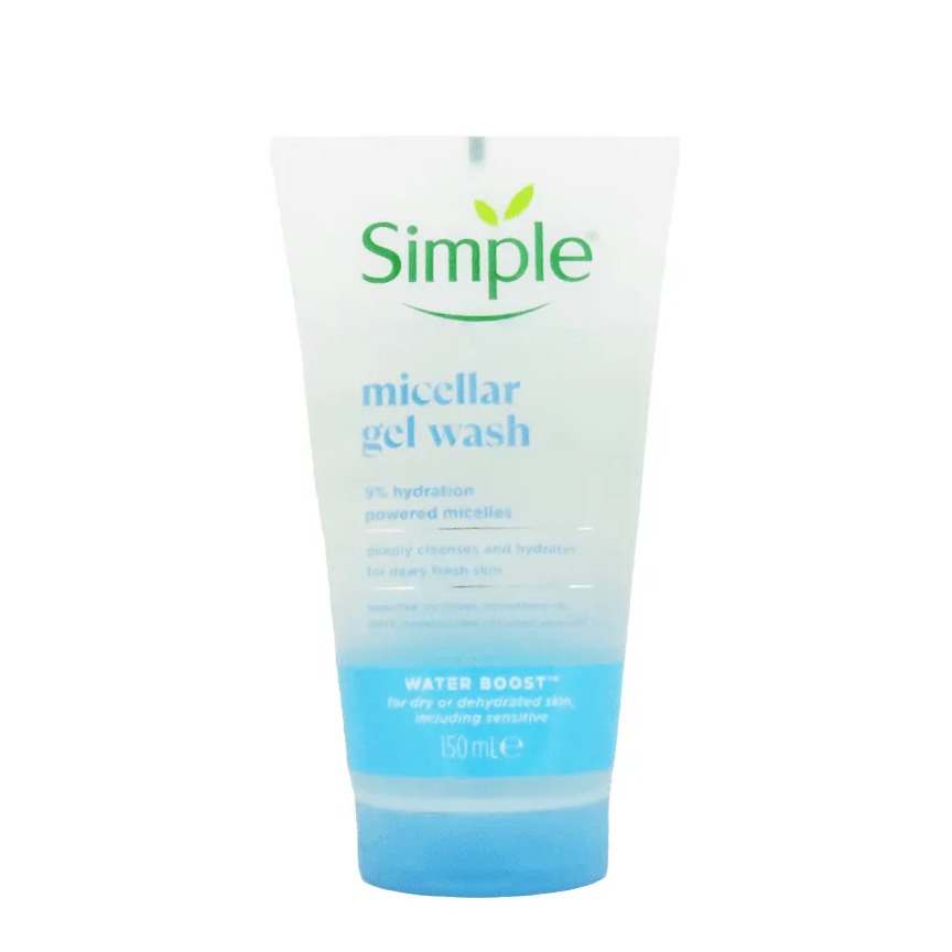 ژل شستشوی صورت میسلار سیمپل سری Water Boost مناسب پوست خشک و حساس ۱۵۰ میل