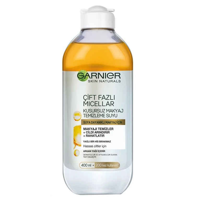 محلول پاک کننده آرایش صورت گارنیه مدل Argan حجم 400 میلی لیتر