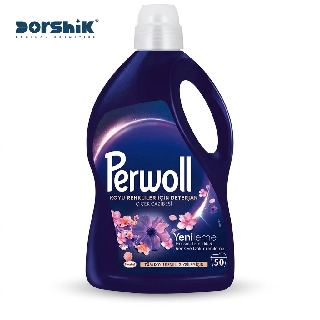 مایع لباسشویی پرول Perwoll مخصوص لباس‌های تیره (Dark Colors) مدل گل‌انگیز ۲۷۵۰ میلی‌ لیتر