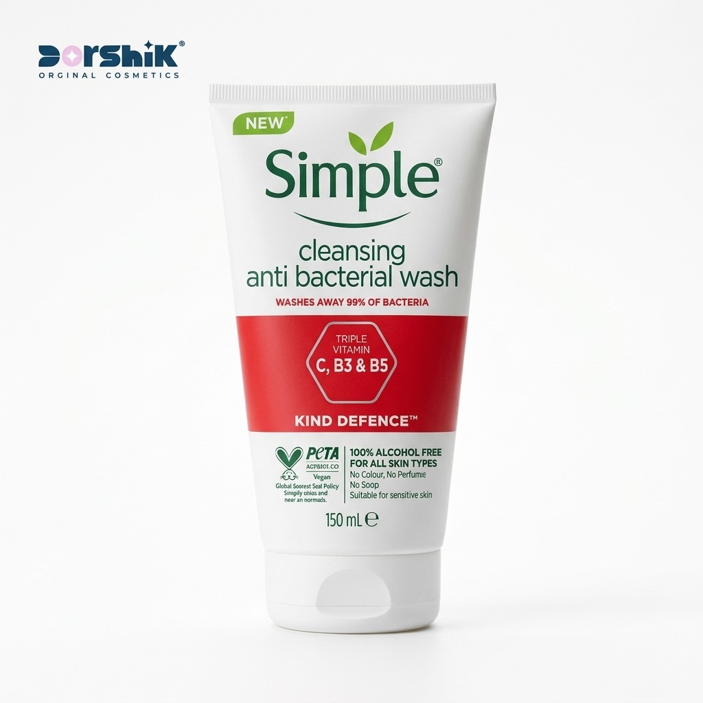 ژل شستشوی آنتی باکتریال سیمپل مدل KIND DEFENCE حجم 150 میل