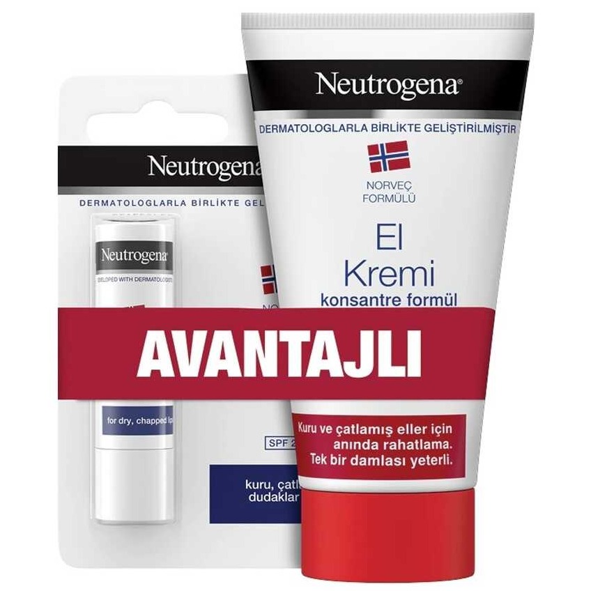 پک بالم لب و کرم مرطوب کننده neutrogena el kremi نوتروژینا 75میل