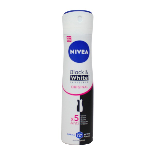 اسپری دئودورانت زنانه نیوا بلک وایت 72H BLACK & WHITE 150 ML